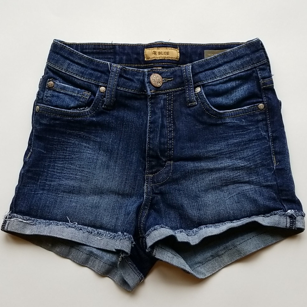 STS Blue Denim Jean Shorts Size 0 High Waist